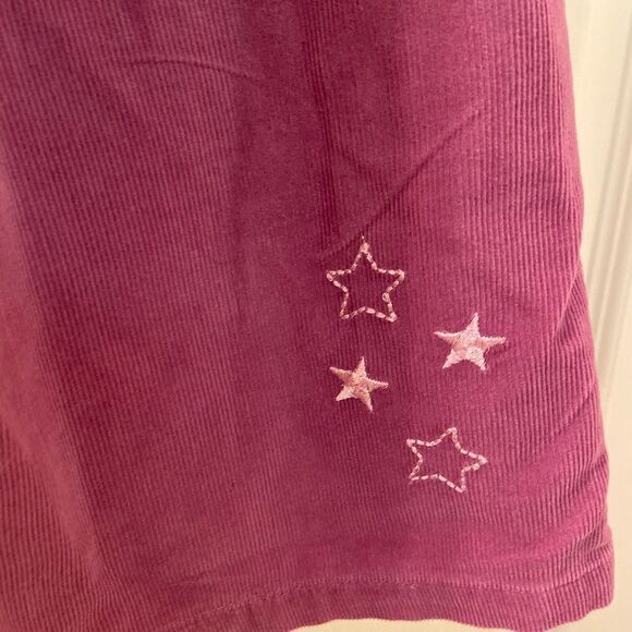 Grain de ble Girls Purple Corduroy Pinafore Button Down Back Dress Sz 24 Months - Picture 4 of 6
